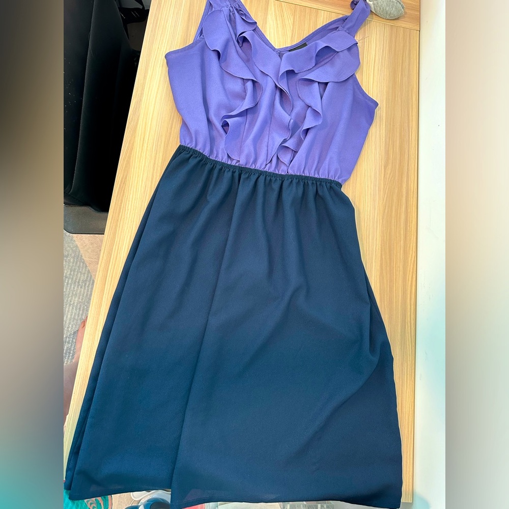 Modismo Color Block Ruffle Dress M